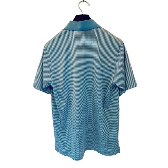DONALD ROSS Golf Polo Shirt Light Blue Stripes Size Small - Picture 6 of 8